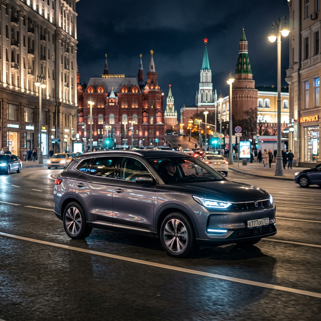 Evolute i-Space in Moscow at Night